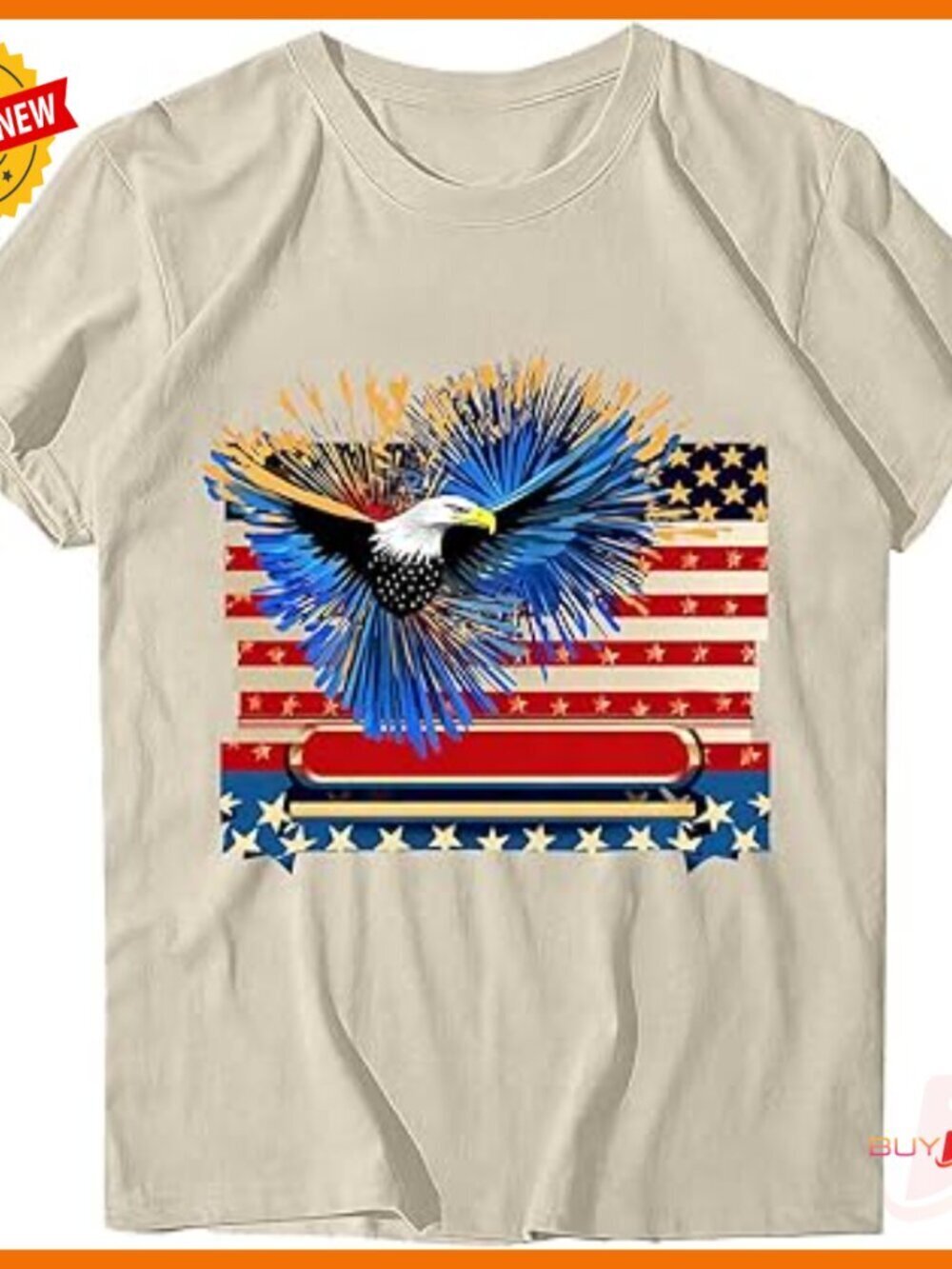Plus Size Patriotic Graphic Tee Short Sleeve Crew Neck Cotton Blend Tops